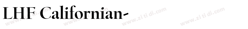LHF Californian字体转换